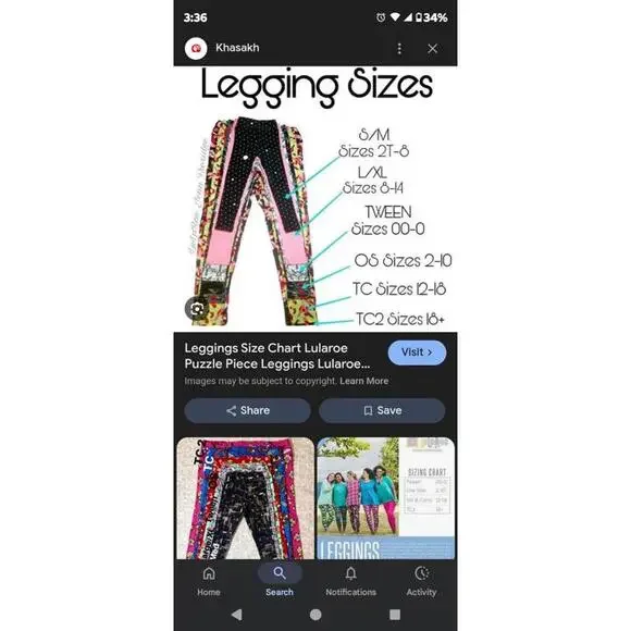 Lularoe leggings lot of 6 One Size 2-10 - Picture 4 of 4